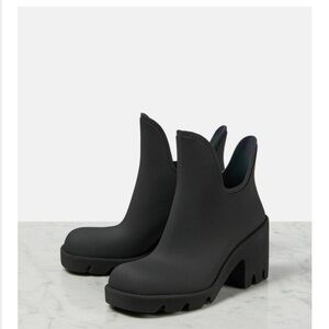 Burberry Black Heeled (rain) Boots